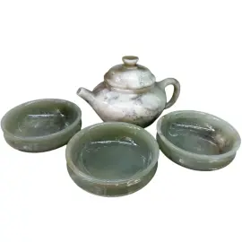 Чайный набор из нефрита "Чайная традиция" на 3 персоны, 4 предмета